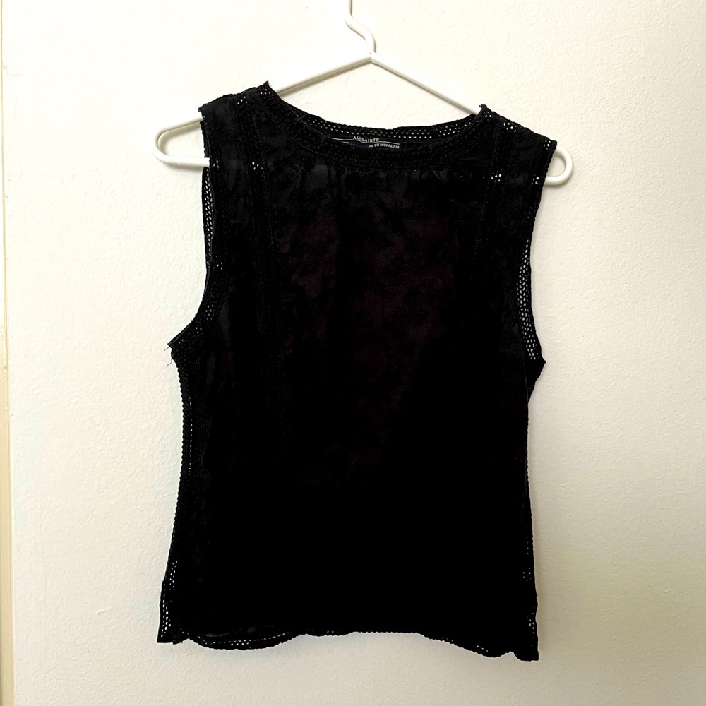 All Saints embroidered top